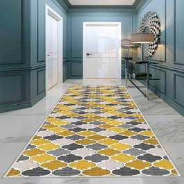 Conceptum Alfombra 100x150 cm Gris, Mostaza y Gris Oscuro